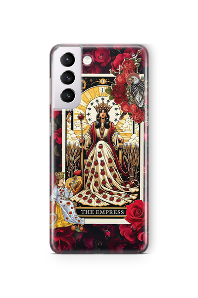 FLAMENKO حافظة هاتف شفافة بنمط إمبراطورة التارو متوافقة مع جالاكسي S22