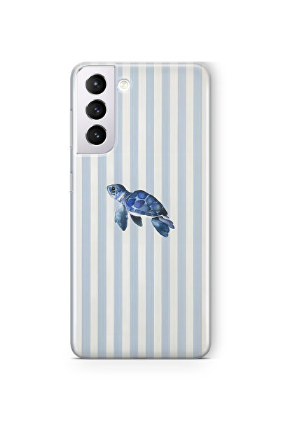 FLAMENKO حافظة هاتف شفافة بنمط السلحفاة البحرية لهاتف سامسونج جالاكسي S22