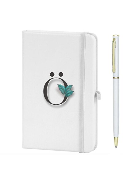 LİNOVERA Letter O Flower Printed Notebook
