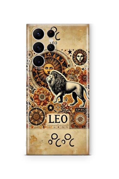 FLAMENKO Samsung Galaxy S23 Ultra Compatible Leo Patterned Transparent Phone ...