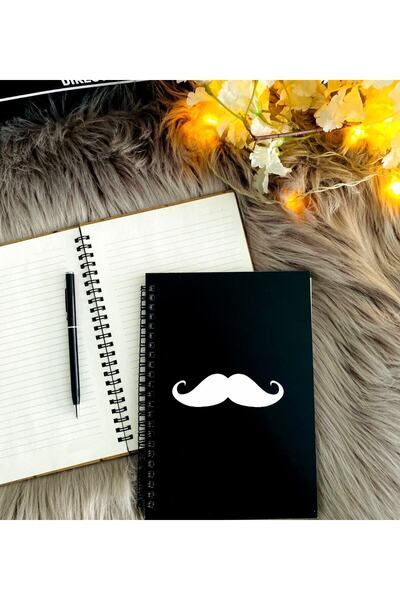 LİNOVERA Moustache Model Pencil Notebook Set for Father's Day