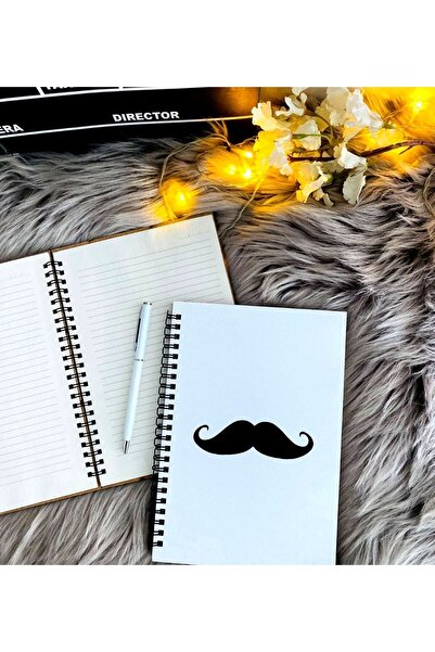 LİNOVERA Moustache Model Notebook Pen Set for Father's Day