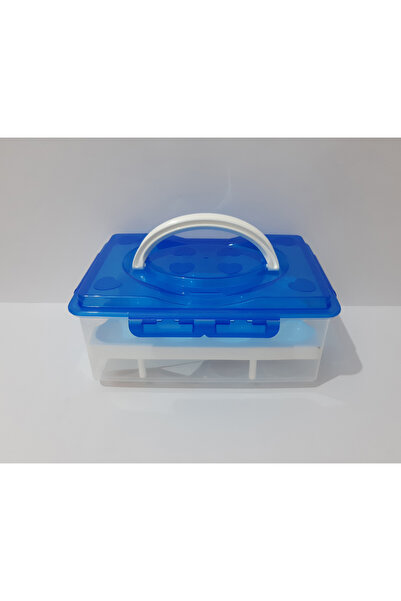 renkli çiçekler 24-Piece Egg Storage Container Egg Box with Lid Blue Color Plastic Egg Holder