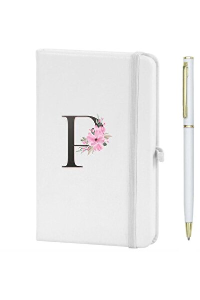 CVCWOOD Letter P Flower Pattern Printed Notebook