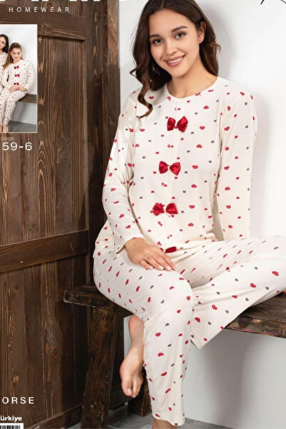 bigiyin Ribbed Knit Children's Pajama Set Women's Pajama Set Mother & Daughter Pajama Set