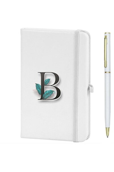 LİNOVERA Letter B Floral Printed Notebook