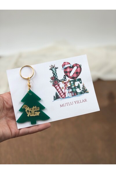 Masalsı Concept New Year's Ornament Christmas Gift 5-Piece Epoxy Keychain