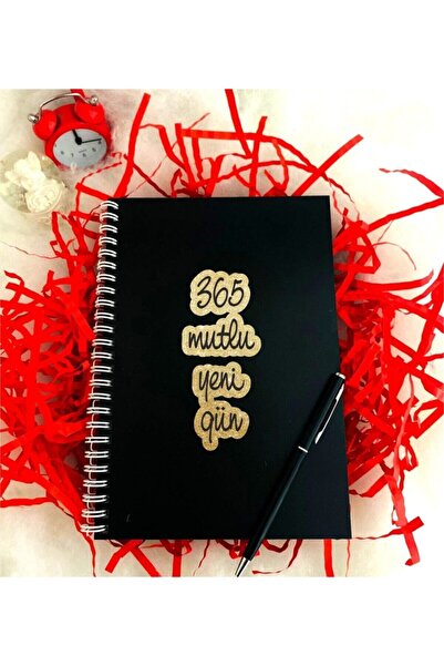 CVCWOOD New Year 365 Happy New Day Notebook Pen Set