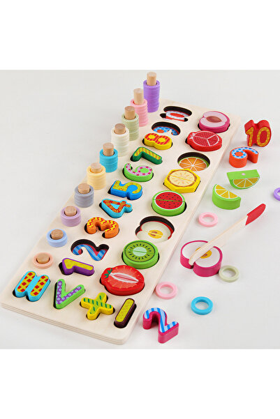 OEM Joc logaritmic 3-în-1 „Invata literele si fructele”|ZukiToys.ro