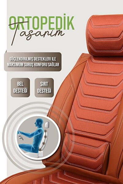 barototuning Toyota Auris Compatible Premium Series Leather Tan Auto Seat Cov...