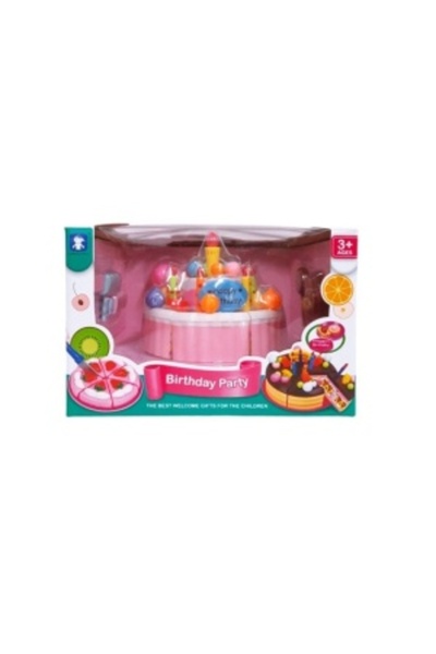 CREATIVE Toy cake for children 3 years+, with slices and candles, reusable, multicolor