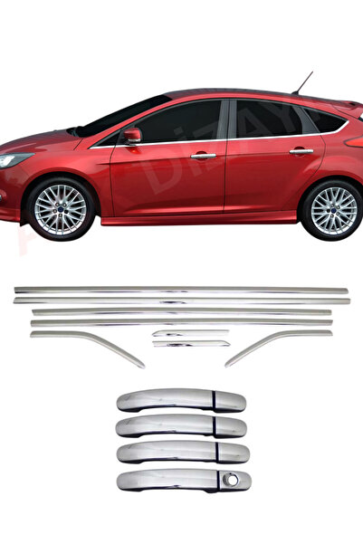 ACK Dizayn FORD FOCUS 3/3,5 2011-2018 HATCHBACK ARACA ÖZEL KROM CAM ÇITASI + ...