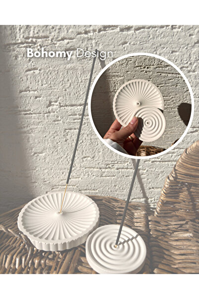 Bernami SözHediye 2'li Yuvarlak Tütsülük Set + Feng Shui Tütsü, Dekoratif Tüt...