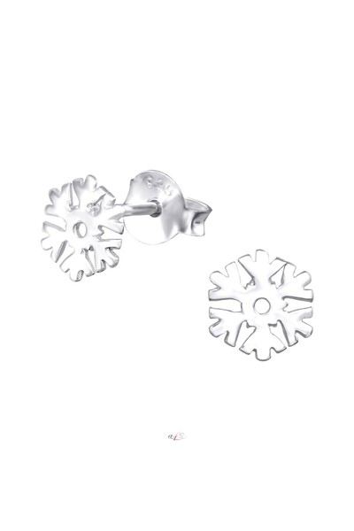 OEM Cercei Argint 925 - Fulg de Nea - Placat cu Argint 999 + Peliculă anticorozivă