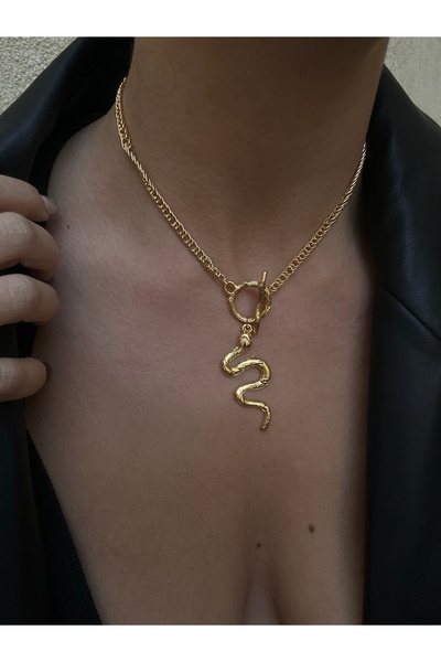 pop up store Snake Detail Franco Chain Necklace