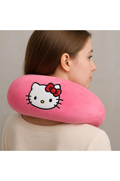 Winny Store Hello Kitty Plush Soft Cartoon Neck Pillow | Neck Support Pillow for Travel and Relaxation | Comfortable