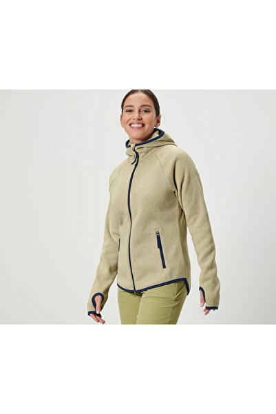 Tchibo Women's Knitted Fleece Jacket, Beige