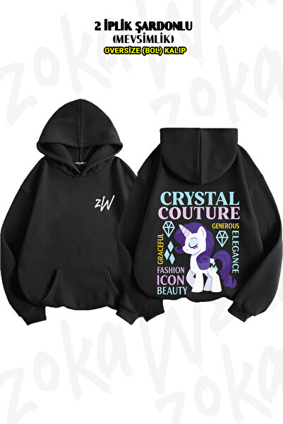 ZOKAWEAR supradimensionat The Many Words Of Rarity Mlp Sarcină cu imprimeu cu...