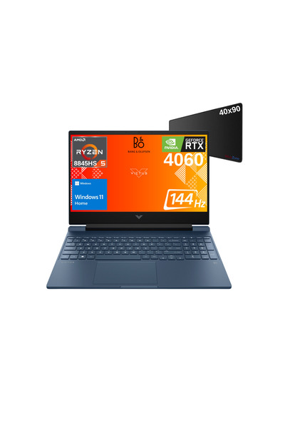 HP Victus Ryzen 5-8645HS 32GB 1TB RTX4060 FHD 15.6" IPS 144Hz W11 Laptop A05NHEA - Mouse Pad Wz9