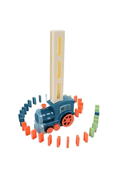 EMATTEIRO Jucărie Trenuleț cu Piese Domino, 35x15x7 cm, cu Sunete și Lumini L...