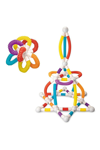 Toyska Flexible magnetic construction set with tubes and balls, 66 pieces, multicolor