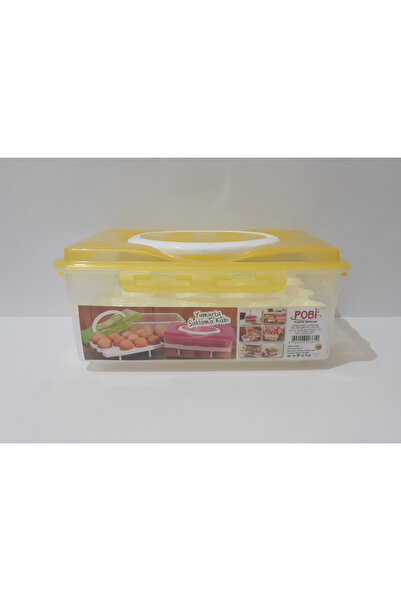 renkli çiçekler 24-Piece Egg Storage Container with Lid Egg Box Yellow Color Plastic Egg Holder