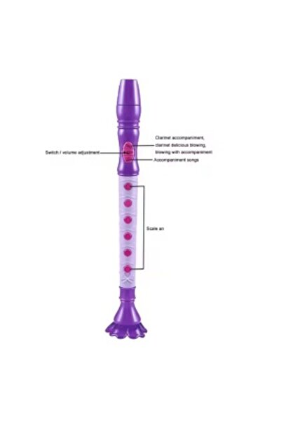CREATIVE Toy clarinet for children 3+ years, battery-operated, purple