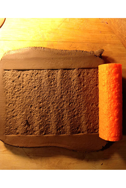 Enbceramic 10 CM TAŞ DOKULU DESEN OKLAVASI DOKU RULOSU SERAMİK-POLİMER KİL-KU...