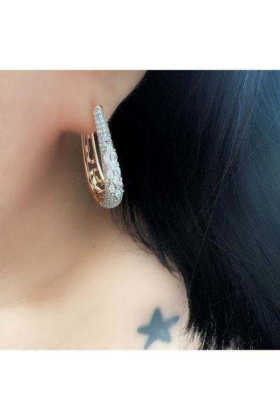 ACAR TAKI Xuping Zircon Stone Vase Earrings-Rose Color Acr7099