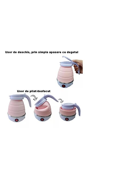 InteliRO foldable electric kettle, 600ml, travel,600W, stainless steel