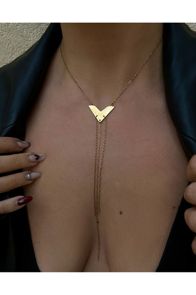 pop up store Steel Plate Detail Necklace