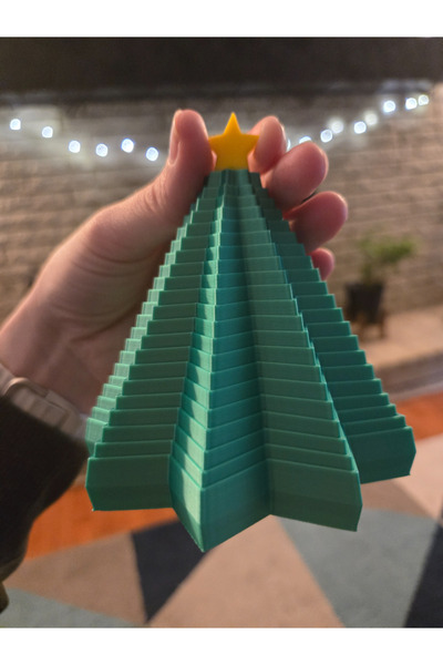 SS 3D MODELLEME Fidget Hareketli Katmanlı Yılbaşı Ağacı, Modern Dekoratif Ağaç Figürlü Oyuncak Dekor