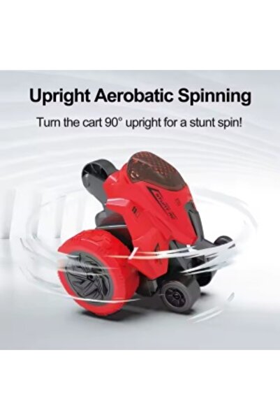CREATIVE Remote Control Stunt Car — 2 Faces, 5 Wheels, 360° Spin, Red/Blue, 3+ yrs