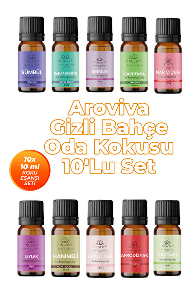 Aroviva Gizli Bahçe Esansiyel Uçucu Koku Yağı Buhurdanlık Yağı Difüzör Esansı...