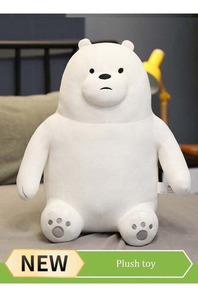 Generic 30cm Polar Bear Stuffed Animal, Weighted Plush (White)
