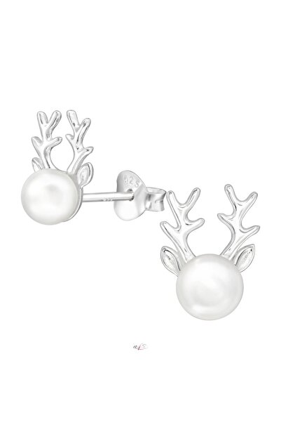 OEM 925 Silver and pearl earrings - Reindeer - Anti-corrosion film