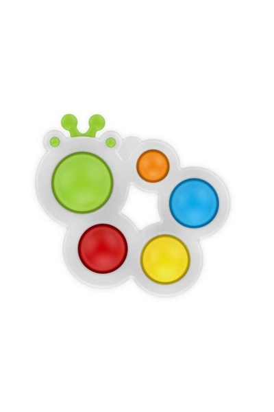 CREATIVE Jucărie de dezvoltare pentru bebeluși, în formă de omidă, alb-multicolor