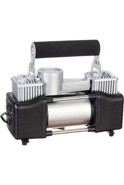 Dinex Deluxe Dual-Cylinder Tire Inflator Compressor with High-Brightness Lamp and Carry Bag