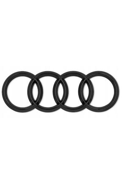 Audi Emblemă auto adezivă, Audi, 20x7,5 cm, neagră, plastic