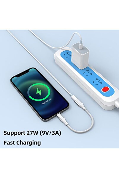 KOWVOWZ USB‑C Female to Lightning Male Adapter — 60W Fast Charging & Data Transfer (iPhone/iPad/