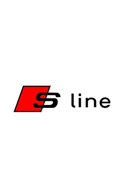 MAF Set de 4 stickere auto, etriere de frână, Audi Sline, negru + roșu, 8 cm