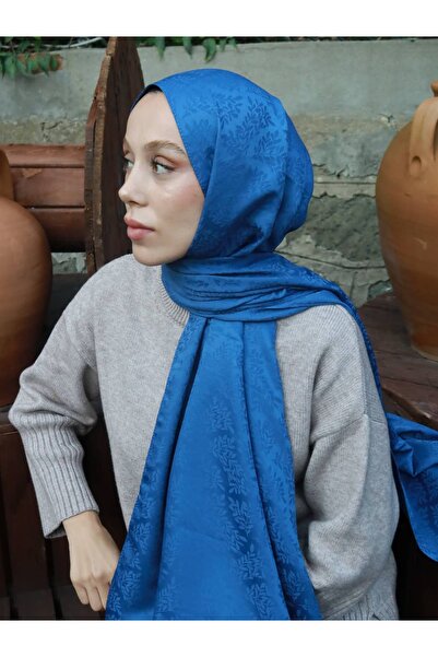 Modakaşmir Hazan Pattern Silky Jacquard Shawl