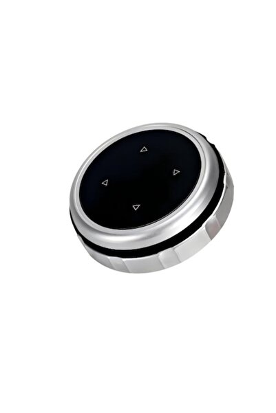 AjieQaQ Capac cromat pentru butonul multimedia BMW iDrive (modele cu 7 butoane) - Compatibil cu seriile 1/3/5/6/7 și