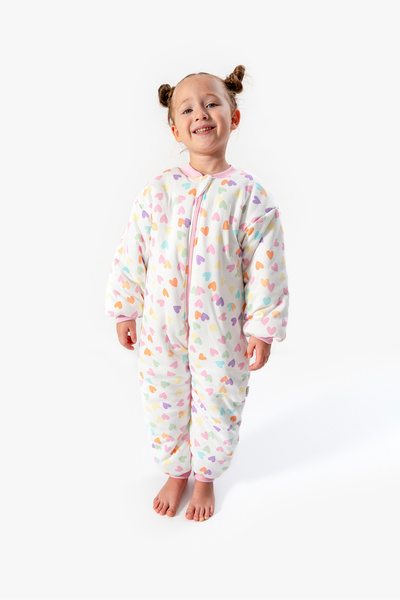 NUNEA Kız Erkek Çocuk Uyku Tulumu – 2.5 TOG, Oeko-Tex Sertifikalı Pamuk İç&Dış Kumaş, Elyaf Dolgu, Desenli