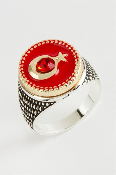 ZERO LAND Techmrt Moon Star Metal Men (91317) Ring-Silver Color