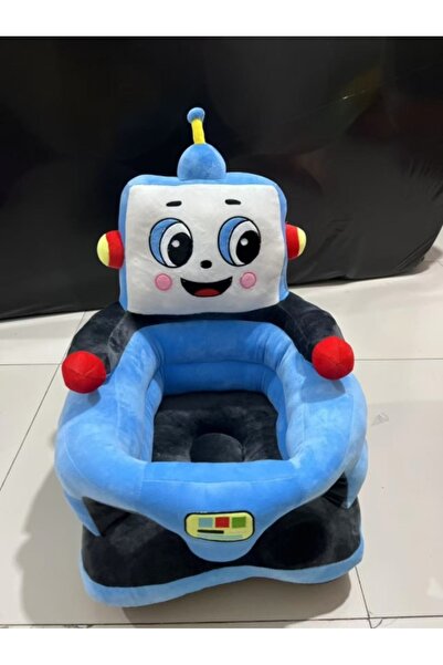 OEM Fotoliu de pluș pentru bebeluși – Robot albastru vesel