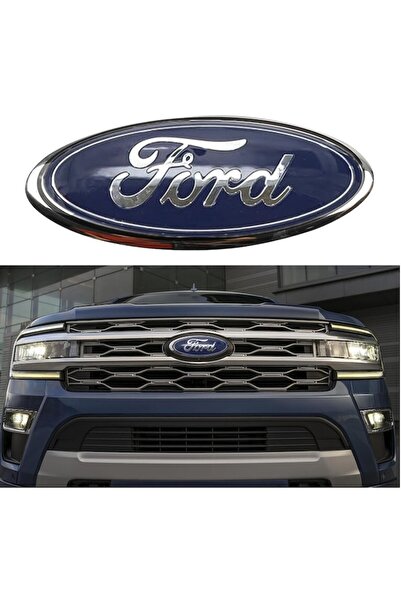 OEM Ford rear trunk/hatch emblem badge, Focus/Mondeo MK4, 145x57mm, blue