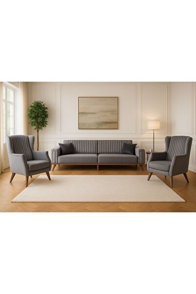 Yıldız Ahşap Dekor İnci Koltuk Takımı