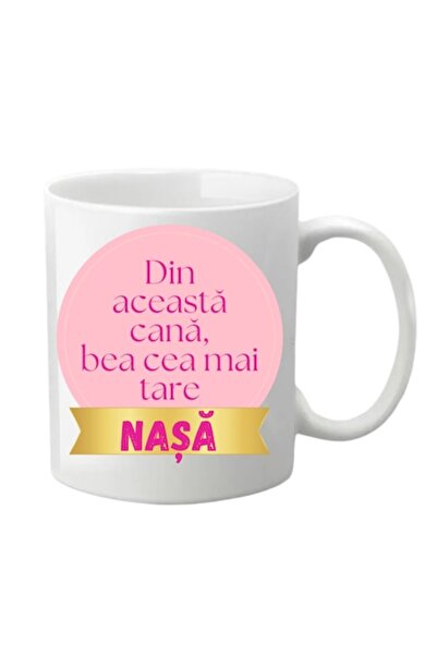 T&M Personalizare Cană personalizată - Din această cană bea cea mai tare nașă...