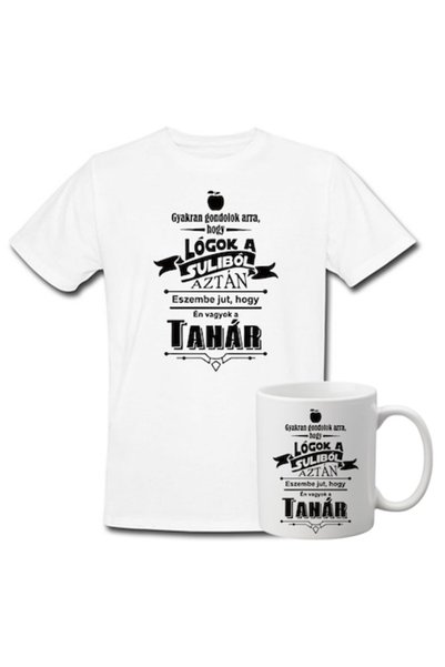 T&M Personalizare Set personalizat tricou + cană - „Mă gândesc adesea...”, al...